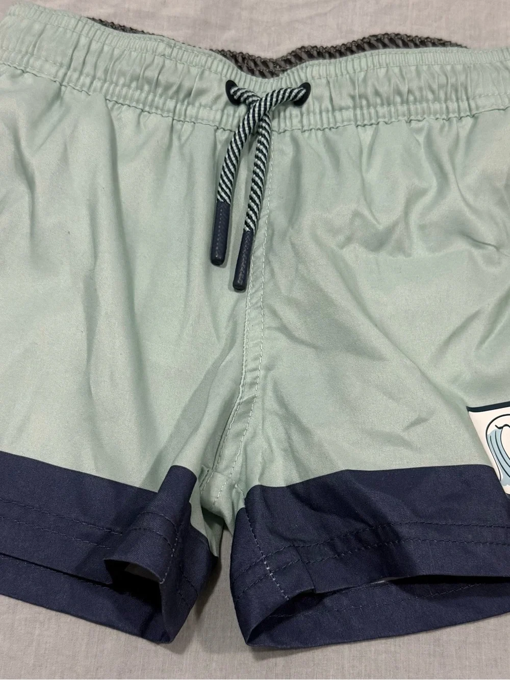 art class Light Blue & Navy Colorblock Swim Trunks